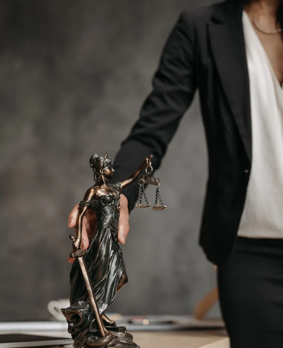 Professional with scales of justice