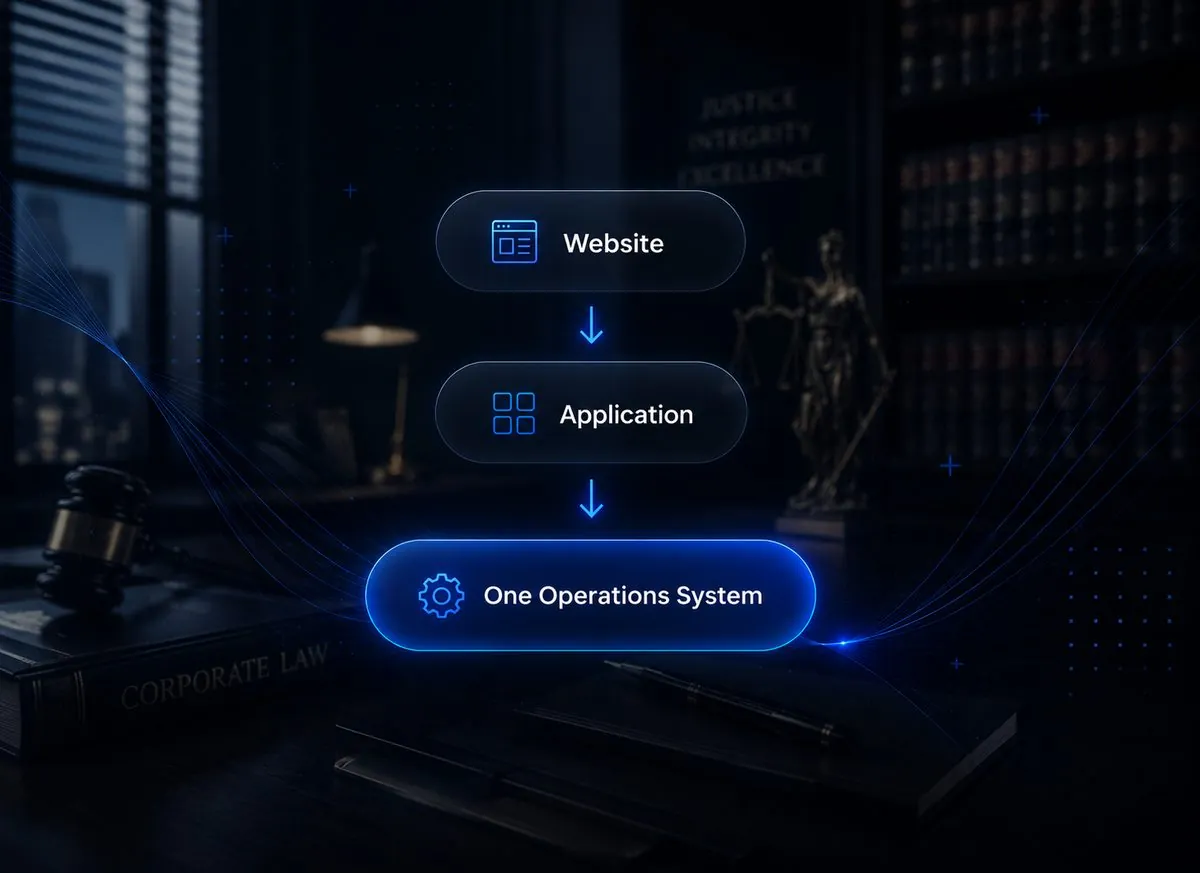 Website and application connected into one operations system